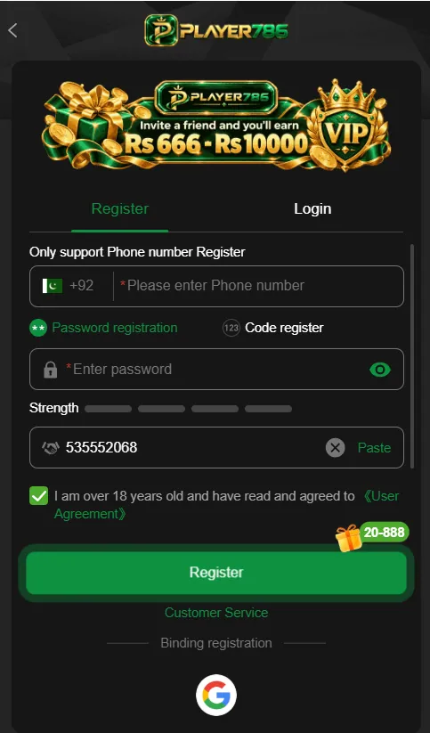 PLAYER786 Game